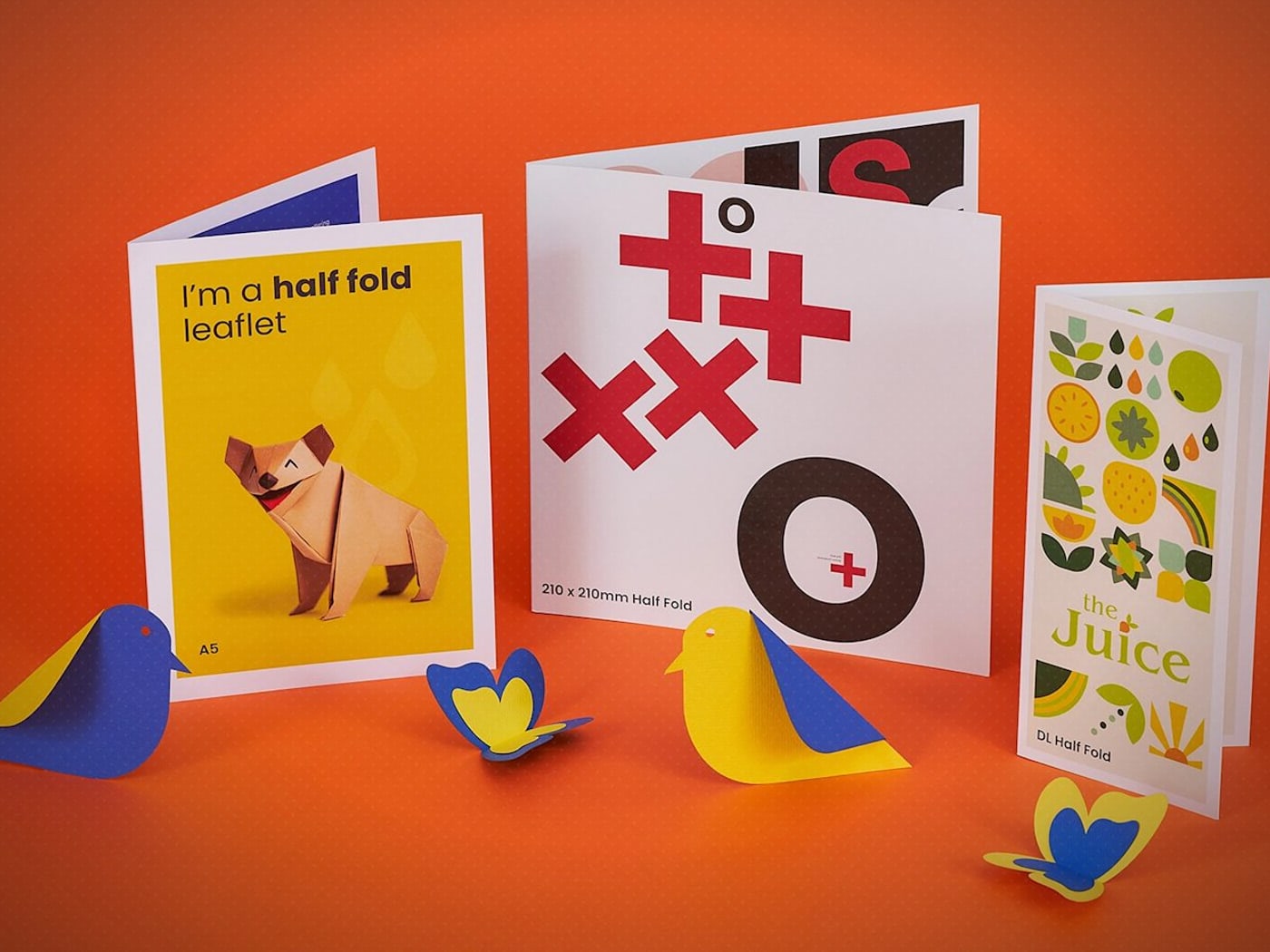 Half fold leaflets