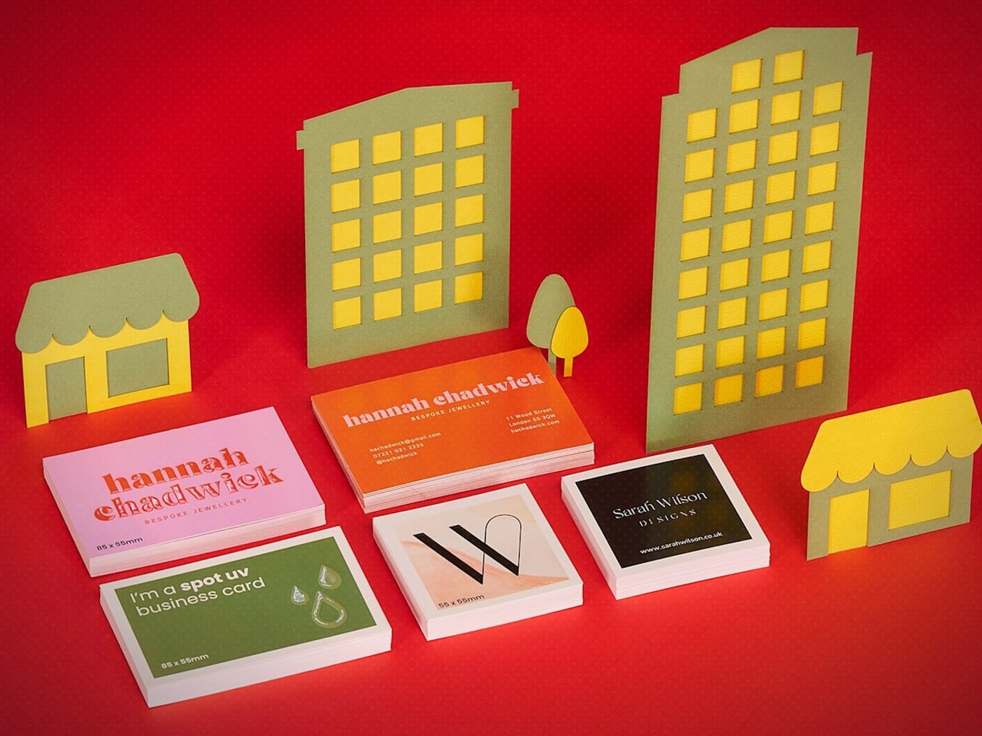 Spot UV business cards