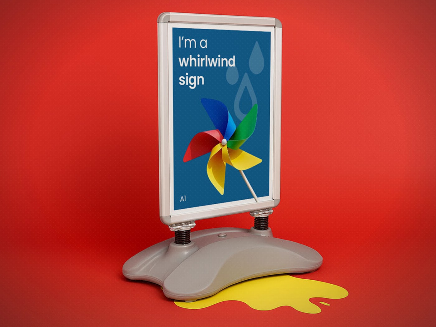 Whirlwind Pavement Sign